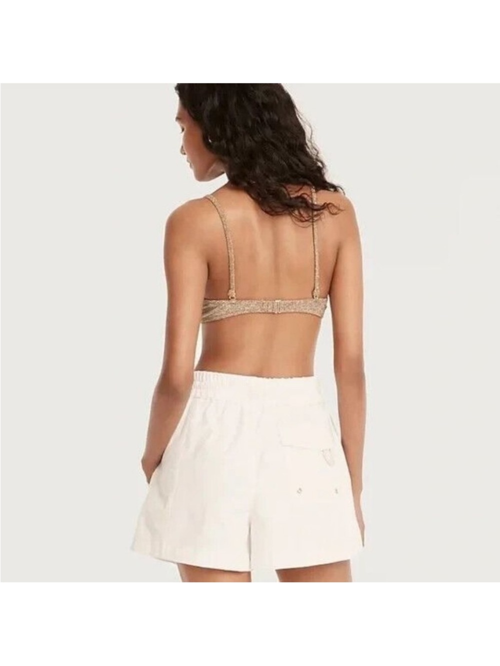 J. Crew Womens Paddle Short Swim Drawstring Pockets White M - Picture 2 of 8